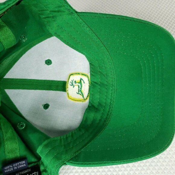 K-Products John Deere Embroidered Snapback Cap Dad Hat Green Cotton - Picture 7 of 7